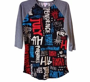 Women's LuLaRoe 4th Of July Top XS
